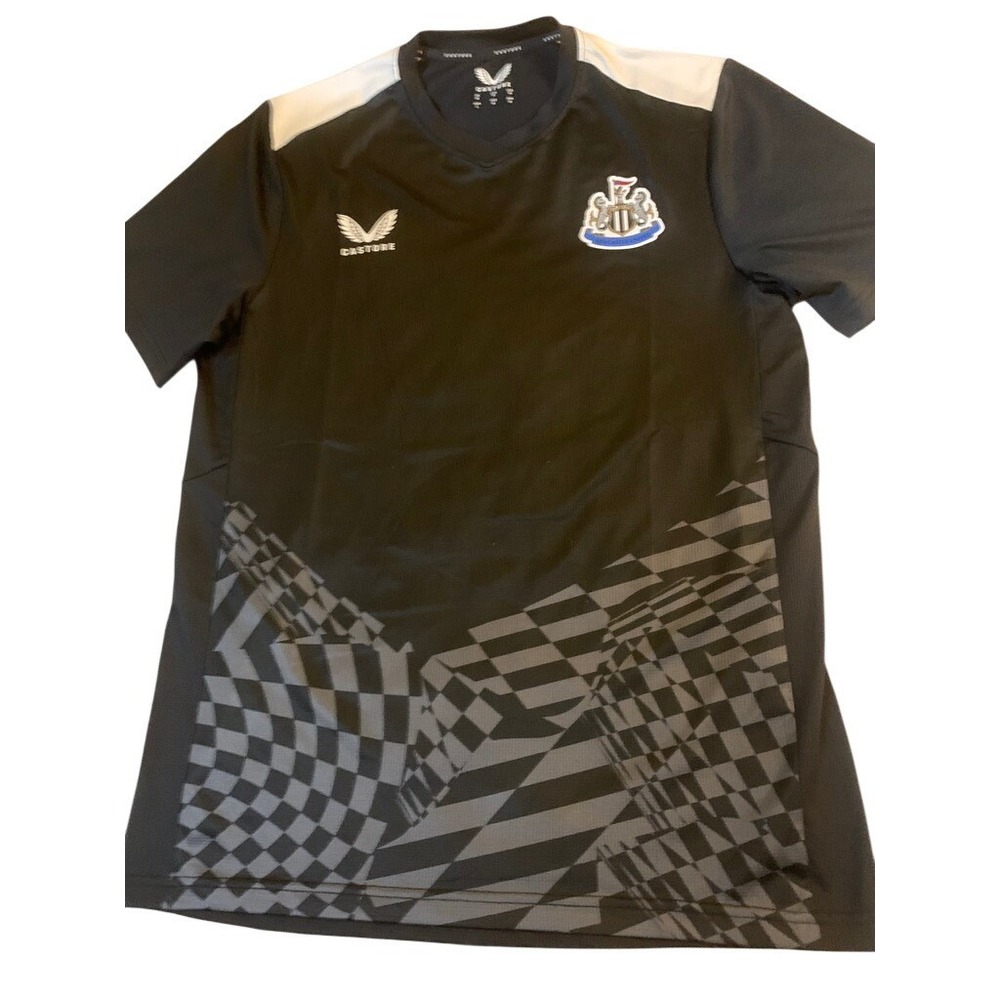 Castore Newcastle United FC Training‎ Jersey Black Grey Checkered Mens Medium